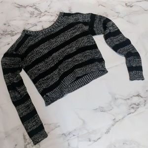 Striped crop sweater